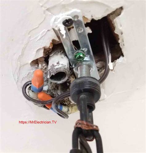 how to remove an electrical box in ceiling|replacing a ceiling electrical box.